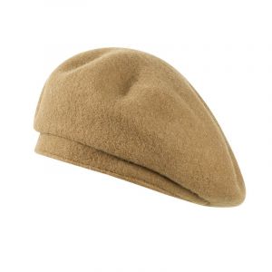 Béret À Large Tour De Tête, Chapeau En Laine À Larges Côtés, Version Coréenne D'un Chapeau Citrouille À Cent Tricots (Camel) - Neuf