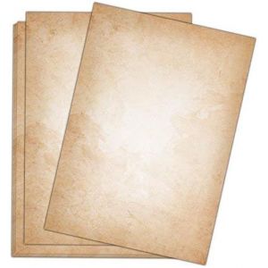 Lot De 100 Feuilles De Papier À Lettre Vintage Clair Au Format A4 - Imprimé Des Deux Côtés Dans Du Papier De Qualité 120 G - Par Sophies Kartenwelt - Neuf