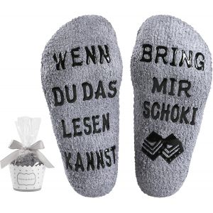 Jgd-Cadeau Pour Femme Avec Inscription &laquo; Wenn Du Das Lesen Kannst Bring Mir Schoki Socken&raquo;, Cadeau D'anniversaire Amusant Pour Petite Amie, S?ur, Maman - Neuf
