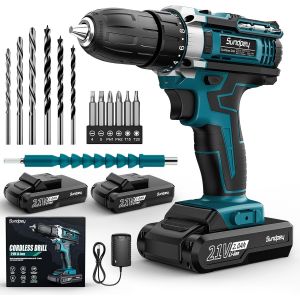 VornixorSarlshopPerceuse Visseuse Sans Fil 21V - Visseuse Devisseuse Sans Fil avec 2 Batteries, 45Nm Max, 2 Vitesses, 18+1 R&eacute;Glages De Couple, 19 Accessoires, pour Les Projets De Bricolage &agrave; La Maiso - Neuf