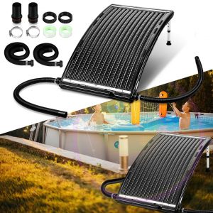 110 x 65 x 15 cm Capteur solaire Chauffage solaire Piscine Plaque chauffante solaire Tapis solaire Absorbeur solaire 2 pi&egrave;ces - Neuf