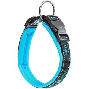 Eryi-Collier Chien Sport Dog, Collier Pour Chien De Taille Grande, Rembourrage Doux, Coutures Réfléchissantes, Étiquette Pour Le Nom De L'animal, Reglable, Taille: 2,5 Cm (45-55 Cm), Bleu - Neuf