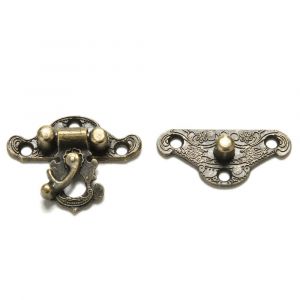 Mini Serrure En Métal Antique Pratique Nouveau Verrou En Métal Antique Boucle Incurvée Corne Fermoir Crochet Cadeau Boîte À Bijoux Cadenas Bonne Qualité - Neuf