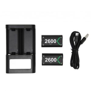 Pack De Batteries Rechargeables Pour Xbox One 2x2600mah Avec Station De Charge Pour Xbox One S Et Xbox Series Xs - Neuf
