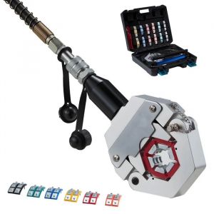 Pince Hydraulique pour Sertissage de Tuyaux de Climatisation-Duoku-Kit avec 7 Matrices-Mallette de Transport-Pompe Manuelle - Neuf