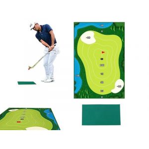 Ensemble De Tapis De Golf Chipping Pour Entra&icirc;nement Int&eacute;rieur Et Ext&eacute;rieur Avec Balles Et Sac De Rangement - Neuf