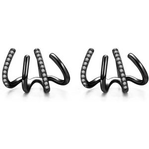 Kal-Boucles D'oreilles Griffes En Argent Sterling 925 Boucles D'oreilles Manchette En Argent Dor&eacute; Qui Ressemblent &Agrave; Plusieurs Piercings Boucles D'oreilles Sur Chenilles Pour Femmes Adolescentes - Neuf