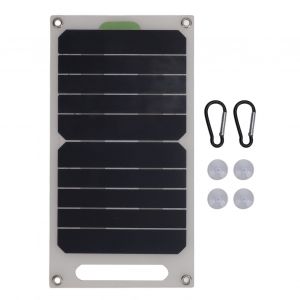 Panneau Solaire Portable 10 W En Silicium Monocristallin éTanche Avec Boucles Et Ventouses Pour Camping-Car En Plein Air, RandonnéE - Neuf