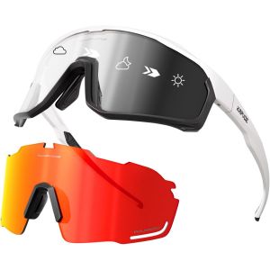 Lunette De Cyclisme Polaris&eacute;es Photochromique Velo Uv400 Protection Vtt Sport Homme Femme Transparente Cycliste K93[Z2184] - Neuf