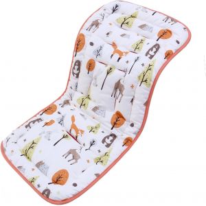 Coussin De Siege Poussette Portable, Coussin R&eacute;ducteur Poussette Universelle, Tapis Pour Poussette Et Chaise Haute B&eacute;b&eacute;, En Coton Doux Et R&eacute;versible (Lion) - Neuf