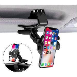 Checarzhn--No1-Support Telephone Voiture, Support Téléphone Multifonction Pour Tableau De Bord De Voiture, Porte Téléphone Voiture Avec Pince À Ressort Réglable À 360 °, Porte Telephone Pour Tableau - Neuf
