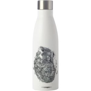 Bouteille Isotherme Double Paroi En Inox 18/8, Dessin Fleuri De Koala, Collection Marini Ferlazzo, 500 Ml - Blanc - Neuf