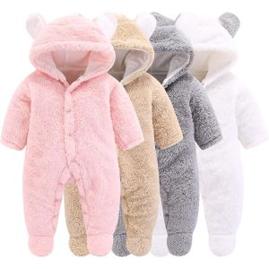 Shiliu-Nouveau-Né Bébé Dessin Animé Barboteuse Combinaison De Neige Manteau D'hiver Polaire Combinaison À Capuche[863] - Neuf