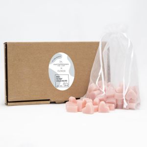 Florex Lot De 50 Mini Savons Au Lait De Brebis En Forme De Coeur-Savon Naturel Fait &Agrave; La Main-Pour Bapt&ecirc;me,Communion,Confirmation,Bonbonni&egrave;re-Dans Une Bo&icirc;te Cadeau (Magnolia-Rose) - Neuf