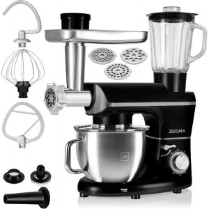SUBZONAL-ZEEGMA PLANEET MULTI Robot Planétaire 1900W 3-in-1, Robot de Cuisine Multifonction avec bol de 6,2 L, Poignée et Couvercle, Gobelet Mixeur, Hachoir 6 Vitesses - Neuf