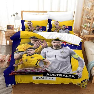 Qatar Housse De Couette De La Coupe Du Monde Australia | Housse De Couette Souvenir De C&iquest;&iquest;L&iquest;&iquest;Bration | &iquest;&iquest;Quipes De Pays Pour La Coupe Du Monde Single&pound;&iquest; - Neuf