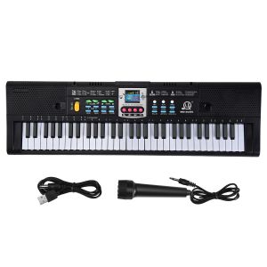 61 Touches Piano &Eacute;lectronique Musique Num&eacute;rique Clavier &Eacute;lectronique Instrument De Musique Cadeau Avec Microphone Pour Enfants D&eacute;butants - Neuf