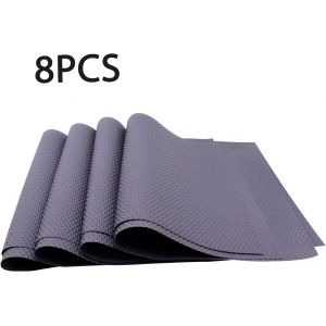 Lot de 8 tapis de réfrigérateur (29 x 45 cm), adaptés pour les tapis de tiroir, les tapis antidérapants, les tapis d'armoire, les tapis à chaussures, les sets de table - Neuf