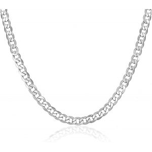 Trahoo-Chaine Homme Femme Acier Inoxydable Argent Collier Chaîne Figaro 1+3 Bijoux Anniversaire Cadeau 5mm-66cm - Neuf