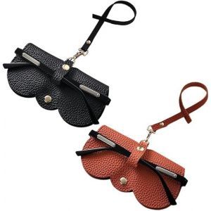 Lot De 2 Étuis À Lunettes De Soleil, En Cuir Souple, Portables, Pour Femme - Neuf