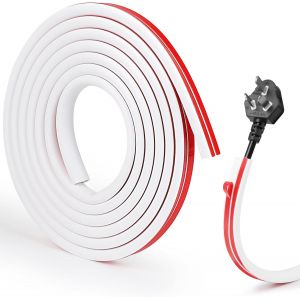 Mini Cache C&acirc;bles,Auto-adh&eacute;sif Goulottes Passe Cable,Cache Cable TV Mural pour Cacher 1 Fil,Goulotte Electrique,Passe Cable Sol,15&times;11mm -3 M&egrave;tre - Neuf