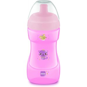 Kalanka-Sports Cup D112 Verre D'apprentissage Anti-D&eacute;versement Valve De Contr&ocirc;le Du Flux 330 Ml Tasse Anti-Goutte Facile &Agrave; Tenir Pour B&eacute;b&eacute; &Agrave; Partir De 12 Mois Rose - Neuf