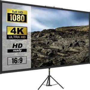 Vevor Ecran De Projection Sur Trepied Avec Support 177,8 Cm 16:9 4k Hd - Sans Plis - Reglable En Hauteur - Ecran Portable Pour Proje - Neuf