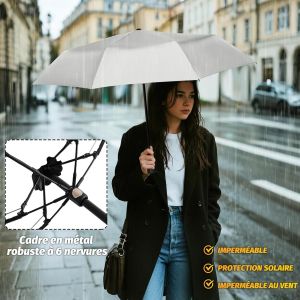 Mini Parapluie Pliant Anti Uv Upf>50+ Parapluie De Poche De Voyage Pliable Et Coupe Petit Parapluie Compact Pour Activit&eacute;s 6 C&ocirc;tes Id&eacute;al Pour Tenir Dans Votre Poche Ou Votre Sac - Neuf