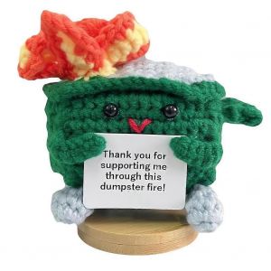 Crochet positif poup&eacute;e mignon benne &agrave; ordures feu crochet poup&eacute;e vert - Neuf