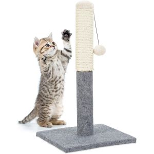Arbre À Chats, Grattoir, Griffoir, Balle De Jeu, Gris, M8, Sisal, Moderne, Design, Intérieur, H : 54 Cm, Gris - Neuf