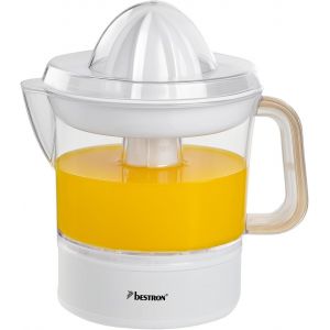 Presse-Oranges Et Agrumes &Eacute;lectrique, Inclut 2 C&ocirc;nes De Pressage Et Un Couvercle Pour Pr&eacute;server L'Ar&ocirc;me, Moteur &Agrave; Deux Sens De Rotation (Gauche/Droite), Capacit&eacute;: 0.7 Litre, Couleur: Blanc - Neuf