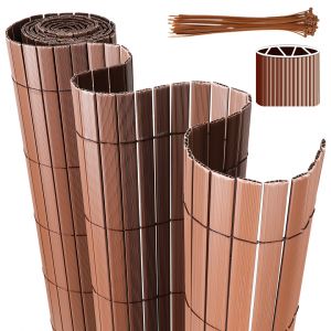 Canisse En Pvc Protection Anti Regard Pour Jardin Et Balcon Ultra R&eacute;sistant Pvc Marron 140 X 900cm - Neuf