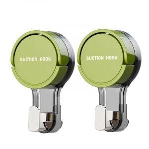 ventouse crochet &eacute;ponge aspirateur salle de bain ventouse crochets &eacute;tanche porte-serviettes v&ecirc;tements cintre crochet accessoire 2pcs Green - Neuf