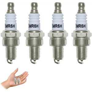 MEVRONISSHOP-Lot de 4 Bougie d'Allumage type CMR6H pour MS170 MS171 MS181 MS211 MS231 MS241 MS251 BG56 BG66 BG86 BR500 BR550 BR600, pour tondeuses FS90 FS100 FS110 FS90R FS100R FS110R NGK 3365 - Neuf