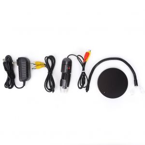 Microscope numerique TV/AV 25-600x, loupe 8 LED, endoscope avec support metallique, US 110-240 V - Neuf
