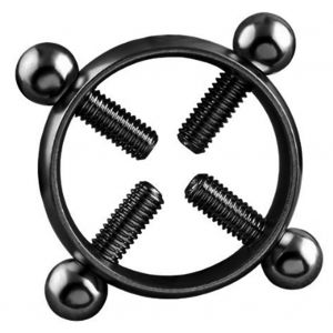 Anneau De Protection De Mamelon Perce A Vis Circulaire R00346 Noir - Neuf