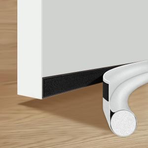 Boudin de Porte 96 cm Boudin de Porte unilatéral Boudin de Porte Boudin de Porte sous la Porte Boudin de Porte pour réduire Le Bruit Chaleur Anti-poussière (Blanc) - Neuf