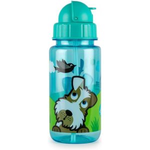 Eryi-Gourde Enfants, Gourde Enfants Avec Paille Tritan, 400 Ml (Scruff Le Chien) - Neuf