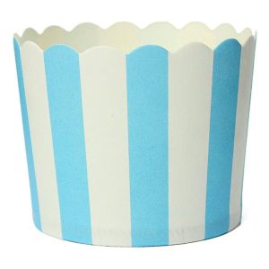 50 X Cupcake Papier Gâteau Cas Moules Moules De Cuisson Liner Muffin Dessert Moule,Bleu Rayé - Neuf