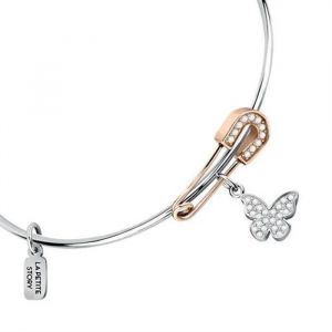 Bracelet - La Petite Story - Lps05ase01 - Acier Plaqu&eacute; Or - Cristaux Clairs - Ajustable 6-6,5 Cm - Neuf