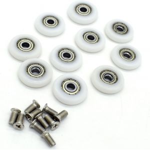 Lot de 10 roulettes de rechange pour porte de douche - Diam&egrave;tre: 22 mm - Neuf