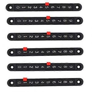 Lot de 6 mini-panneaux d'affichage pour baby-foot et bandes de numeros - Neuf