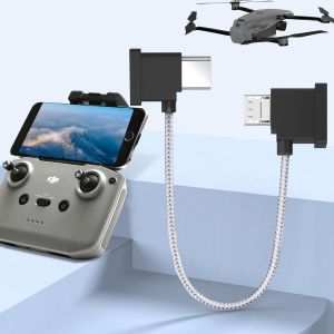 JGD-C&acirc;ble micro USB vers USB C en nylon tress&eacute;, accessoire RC Micro USB pour drone 15 cm, compatible avec MAVIC MINI, DJI Mavic Air, Mavic Pro/2 Pro Zoom, Mavic Platinum, drones vocaux - Neuf