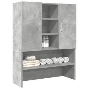 Meuble pour machine à laver Gris béton 70,5x25,5x90 cm - Neuf