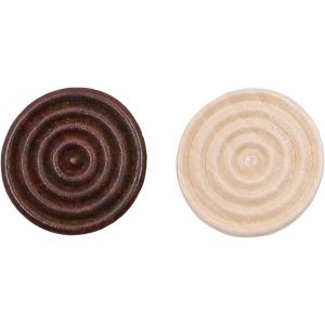 Eryi-48 Pièces Pièces De Backgammon En Bois Empilables Pièces De Dames En Bois Jetons De Jeu De Remplacement Pour Accessoires De Jeu De Société - Neuf