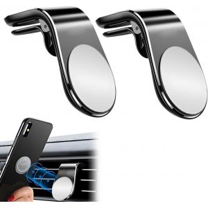 Auefudq Ociodual Support Porte Téléphone Voiture Noir Magnétique Universel Avec Pr D'air Type L Aimant Grille Aeration 360 - Neuf