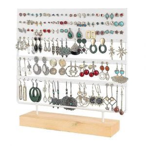 Porte-Boucles D'oreilles Pr&eacute;sentoir 3 Niveaux Montant D'oreille Porte-Bijoux Organisateur - Neuf