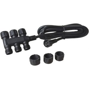 KAL-® Rallonge 12 V Ip65 Pour Éclairage De Jardin, Etc. Câble De Distribution 6 Voies De 2 M. - Neuf