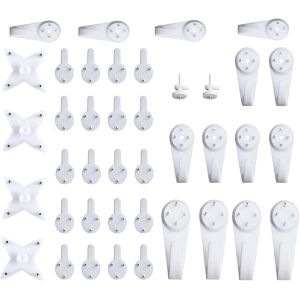 YEMAESRE-VisÀ Ongles Invisibles De 40 Pcs, Crochets Muraux Sans Trace D'Image De Trace Horaire De Cadre De Peinture D'Art Multi-Fonctions Pour Suspension - Neuf