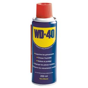 Bombe multifonction WD-40 en aérosol 200 ml - Dégrippant, lubrifiant et anti-corrosion - Neuf